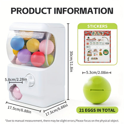 Gachapon Machine for Home, Mini Capsule Toy Vending Machine Novelty Gift for Kids Adults Couples Anniversary Birthday Party Christmas