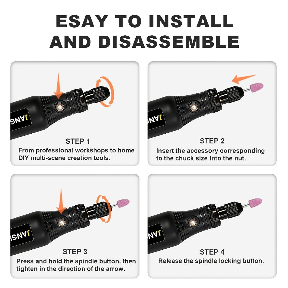 Cordless Rotary Tool Set Rechargeable Engraving Pen for Entryways, Bedrooms and Living Spaces