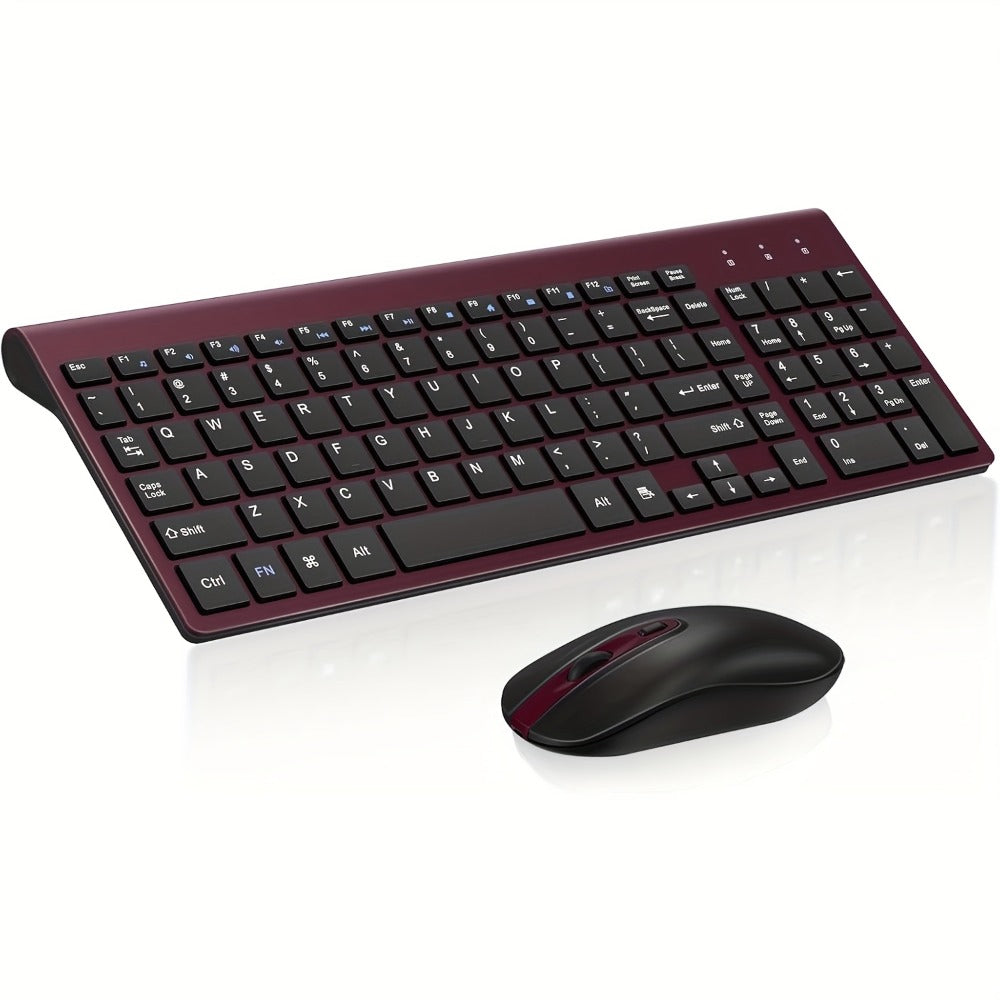 2.4G Wireless Keyboard and Mouse Combo Ultra-Thin Slim Full Size with Numpad Silent Keys Plug for an Everyday Personal Care Routine