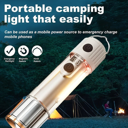 Flashlight 6-Pack Rechargeable Hand Torch Set with Main Beam, COB Side Light and Power Display