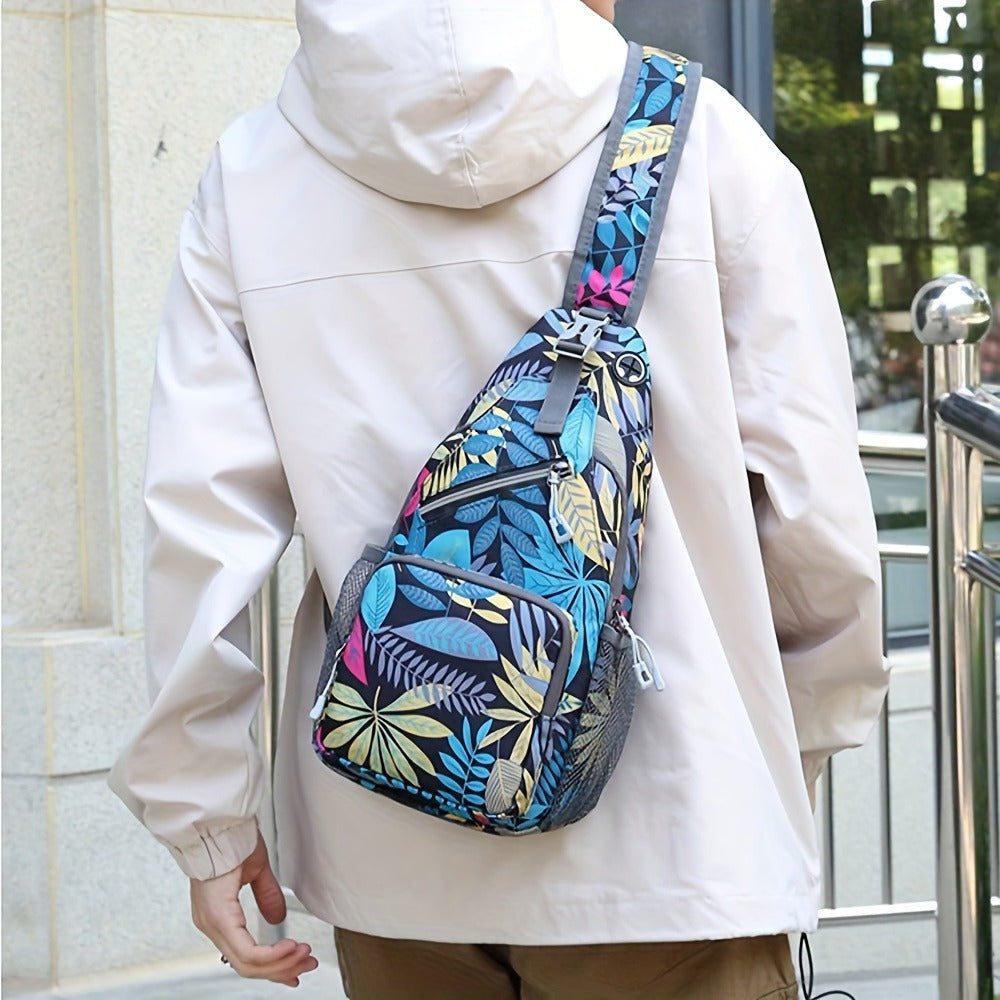 Lightweight Multi-Pocket Sling Crossbody Bag for Women and Men with Zip Compartments and 14 Color Styles