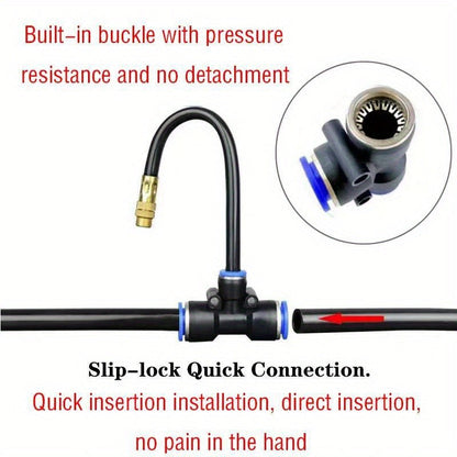 Garden Sprinkler Kit Rotating Copper Nozzle Automatic Irrigation System for Lawn Balcony Misting