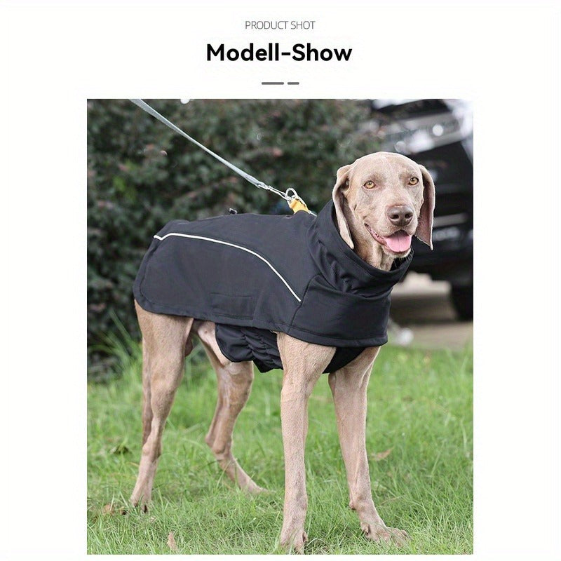 Dog Jacket for Small Breeds – Windproof Warm Pullover Coat with Reflective Stripes, Woven Fabric, Machine Washable Pet Outerwear for Spring