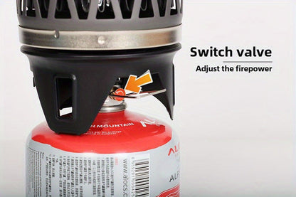 Camping Stove System 2pcs Set, Portable Propane Burner & Pot for Hiking Backpacking Outdoor Cooking
