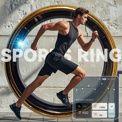 Ring for Men, Health Monitor – Step Counter, Sleep Tracker, Heart Rate & Fitness Tracker Ring for Men | Multiple Sizes & Colors