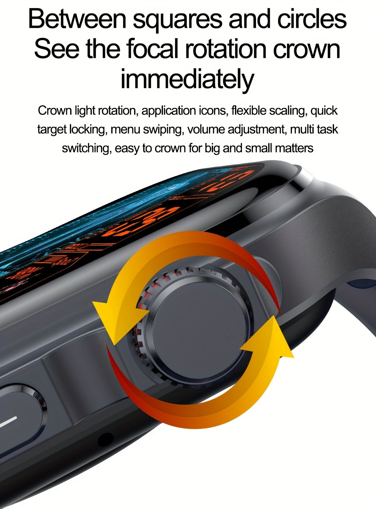 Smart Watch 2.04-Inch AMOLED Display with Bluetooth 5.3 Calling, 530mAh Battery and Six Strap Options