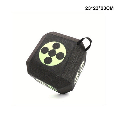 3D Archery Target Cube – Self-Healing Foam Multi-Faceted 23cm Block for Outdoor Backyard Range | Portable High-Density Target for Beginners