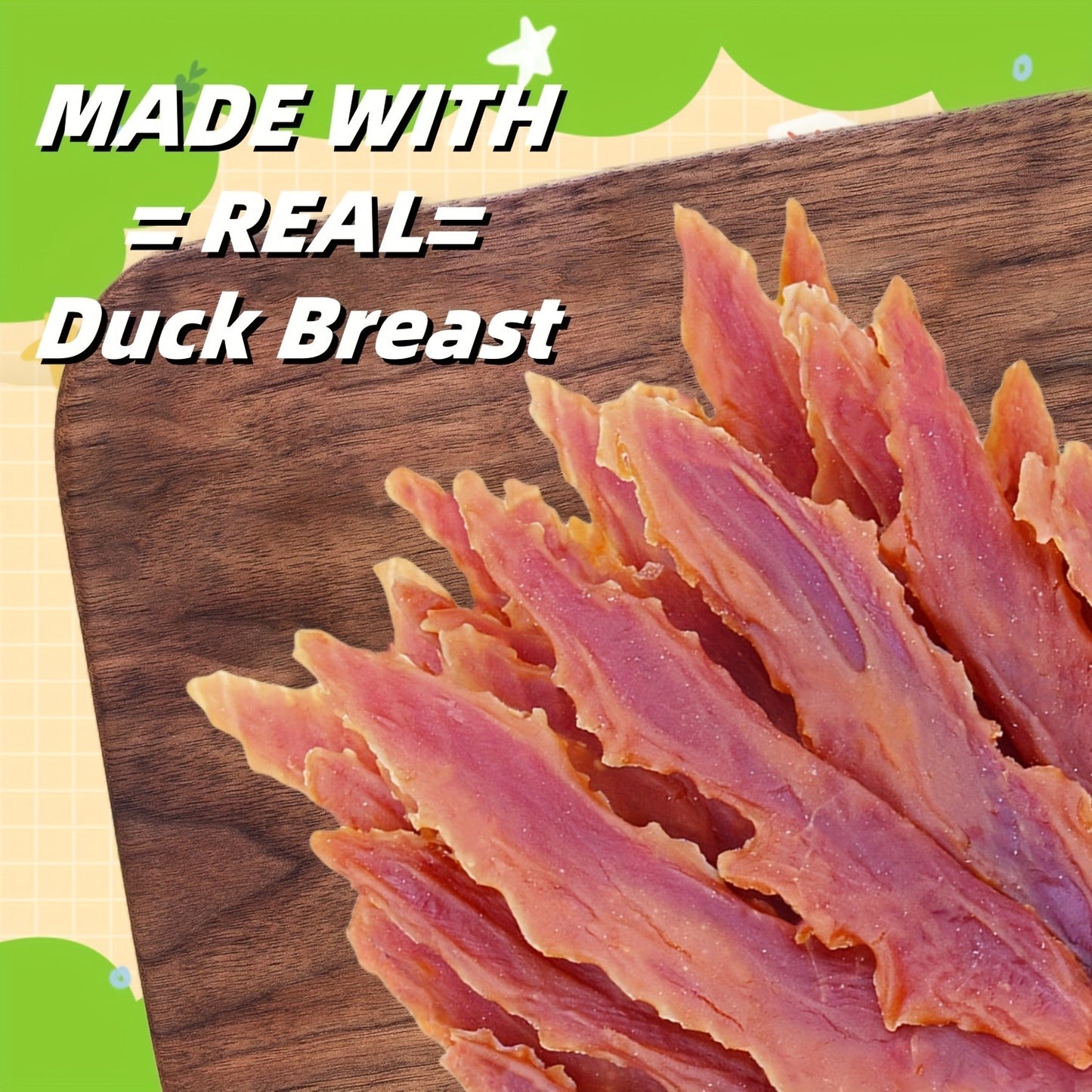 Air-Dried Dog Treats Chicken & Duck Breast Sticks – Single Ingredient Grain Free High Protein Dog Chews, Natural Jerky Snacks for Dogs
