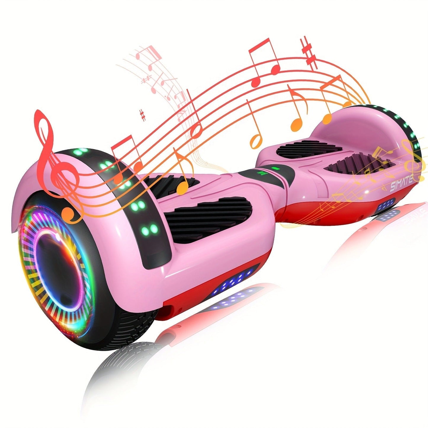 Self Balancing Hoverboard 6.5" LED Light Up Wheels 300W Motor 7.5MPH for Kids Teens Adults Multiple Colors