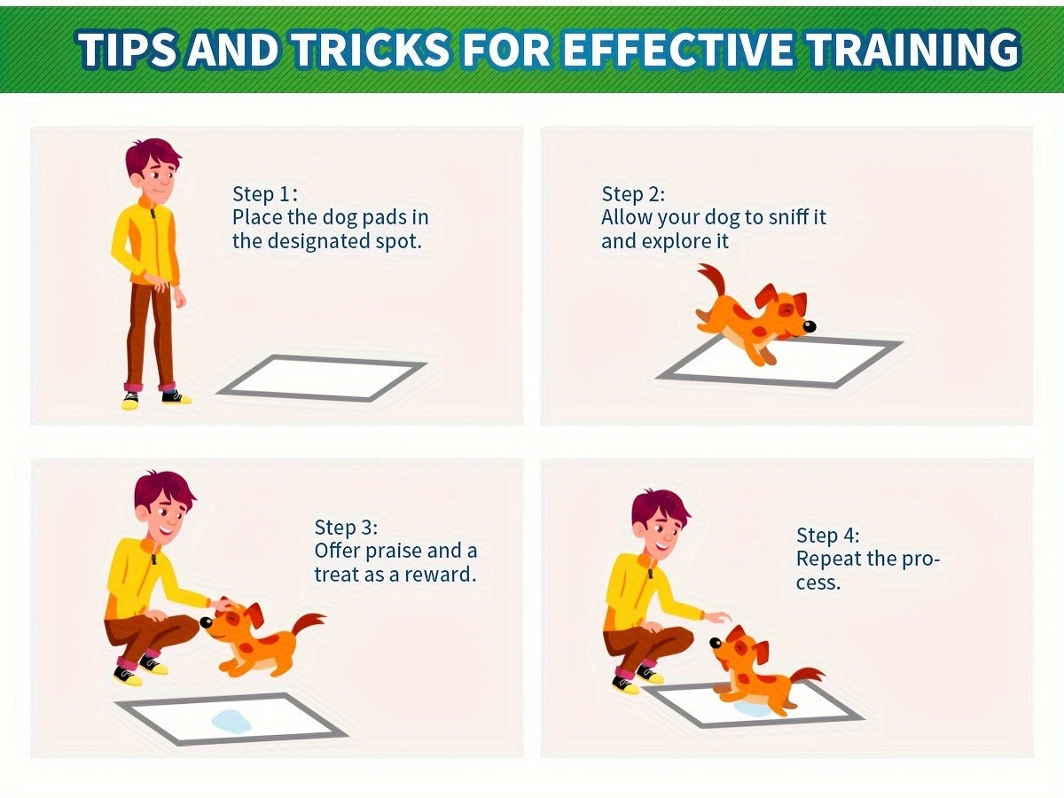Disposable Dog Pee Pads for Puppy Training – Super Absorbent Leak-Proof Potty Pads with Odor Control, Housebreaking Training Pads for Dogs