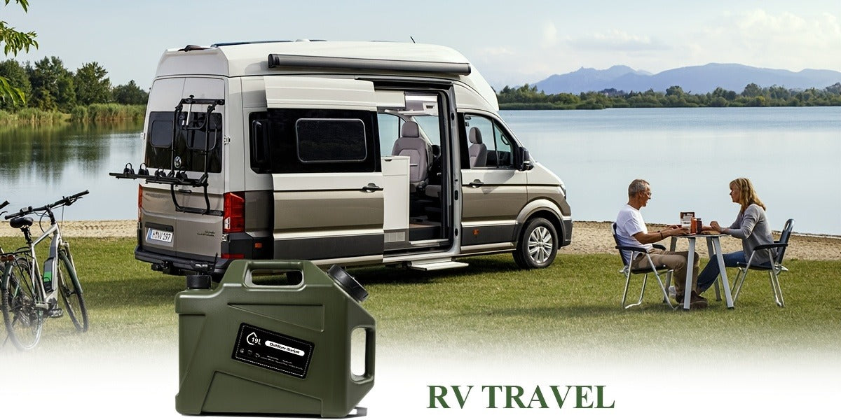 Water Storage Container with Spigot 2 Handles BPA Free PVC Collapsible Water Jug for Camping Outdoor RV Hiking Emergency Survival Portable