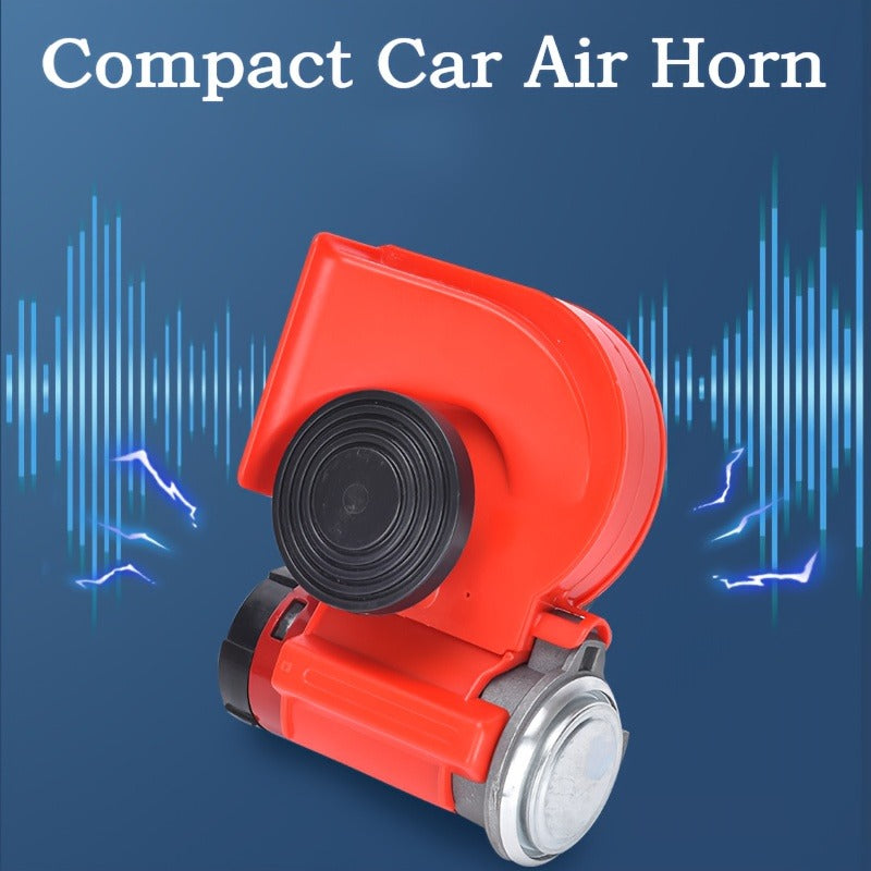 Dual Air Horn Kit 12V/24V 105-137dB with Air Compressor – Super Loud Aluminum Alloy Trumpet Horn for Truck, Train, SUV, Motorcycle