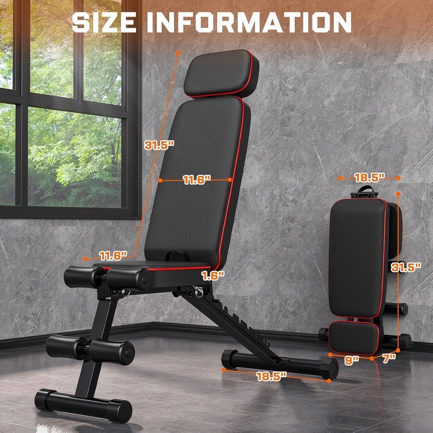14-in-1 Adjustable Weight Bench Foldable – 770lb Capacity, Multi-Function Full Body Strength Training, Space-Saving Design