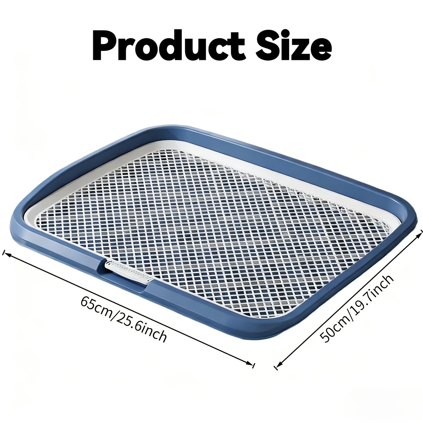 Indoor Dog Potty Tray with Removable Grating – Leak-Proof Puppy Training Toilet, Washable Pee Pad Holder for Apartments