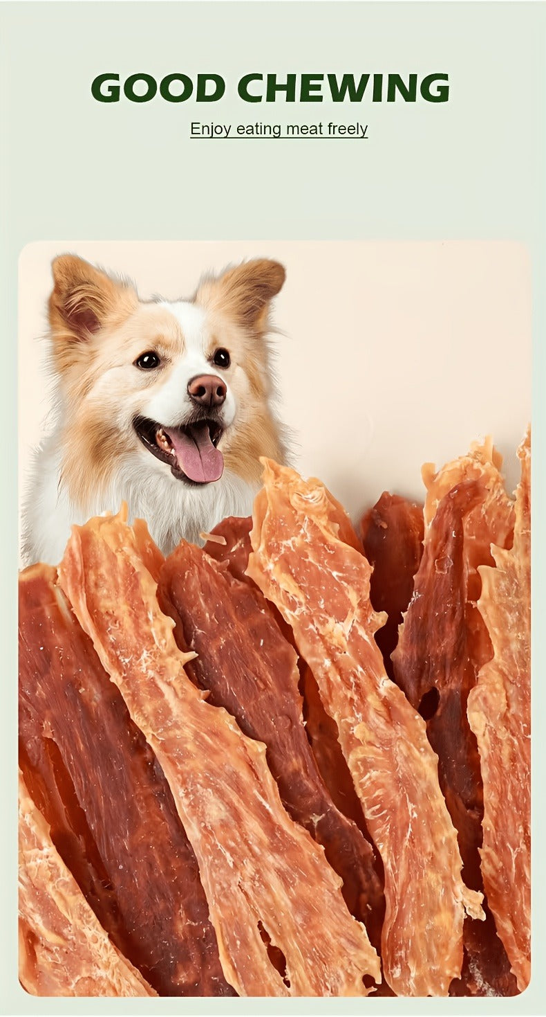 Chicken Jerky Treats for Dogs and Cats – High Protein Chicken Breast Slices, Grain-Free Dental Chews & Training Rewards for Puppies Kittens