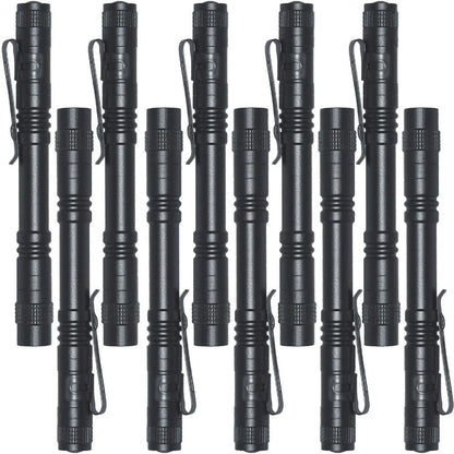 Pen Light Flashlights Bulk Pack with Clip – Mini Slim LED Pocket Torch for Camping, Outdoor, Home & Emergency Use