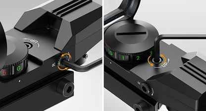 Red Green Dot Sight 33mm with 4 Reticle Modes – Dual Illuminated Rifle Scope, 1x Magnification, 1 MOA Adjustment