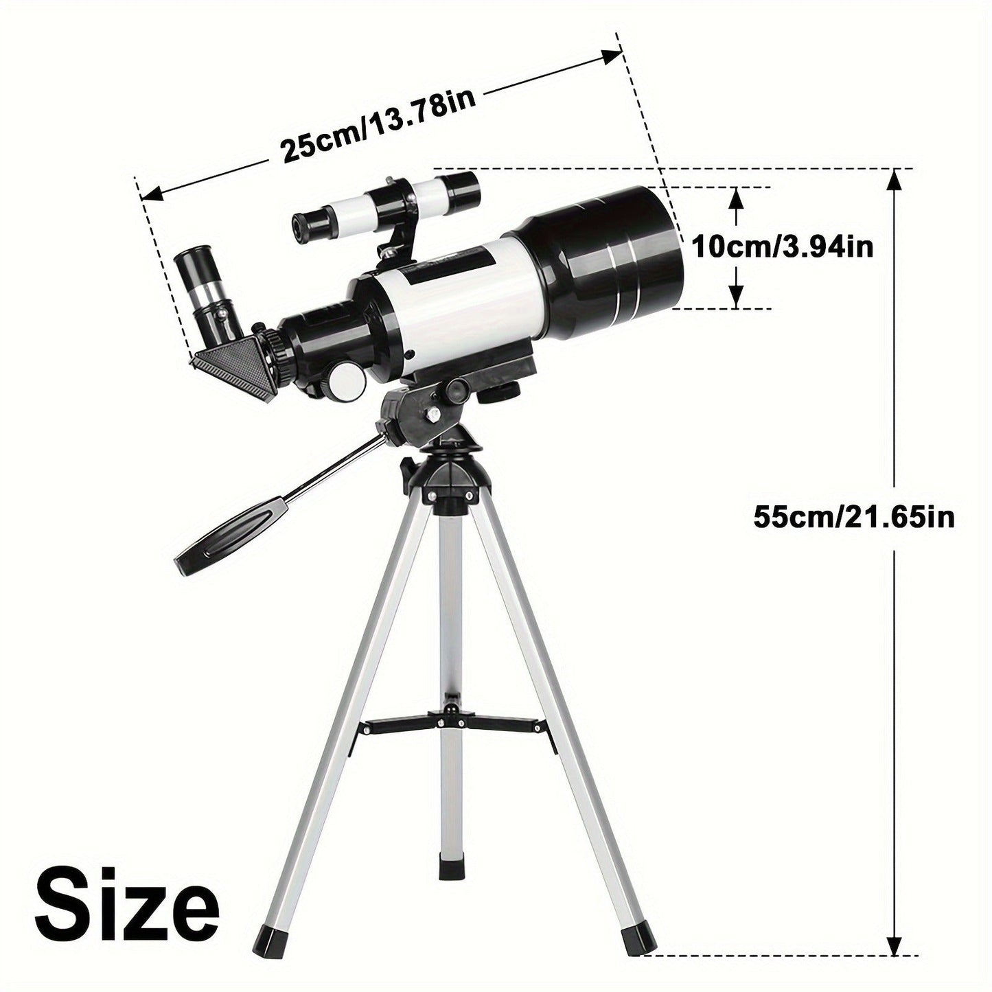 70 mm Refractor Telescope Kit with Five Color Labels, Tripod, Phone Holder and Two Eyepieces