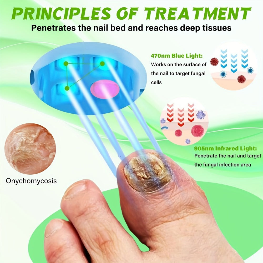 Nail Fungus Laser Device FDA Cleared 7-Minute Home Treatment for Toenail Fingernail Fungal Infections for Home and Salon Manicures