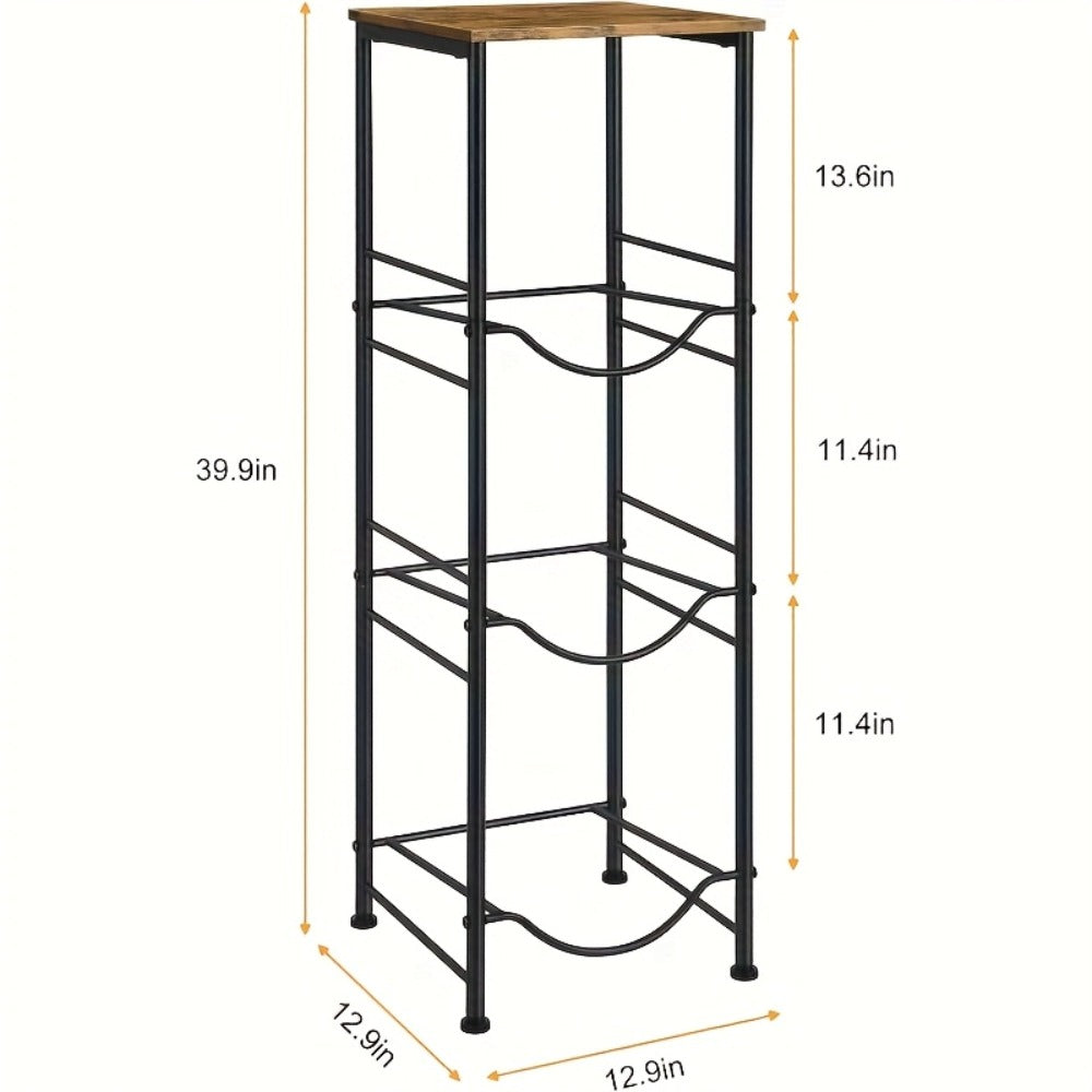 5-Gallon Water Jug Holder 3-Tier, Water Bottle Rack Organizer with Top Shelf & Adjustable Legs for Kitchen