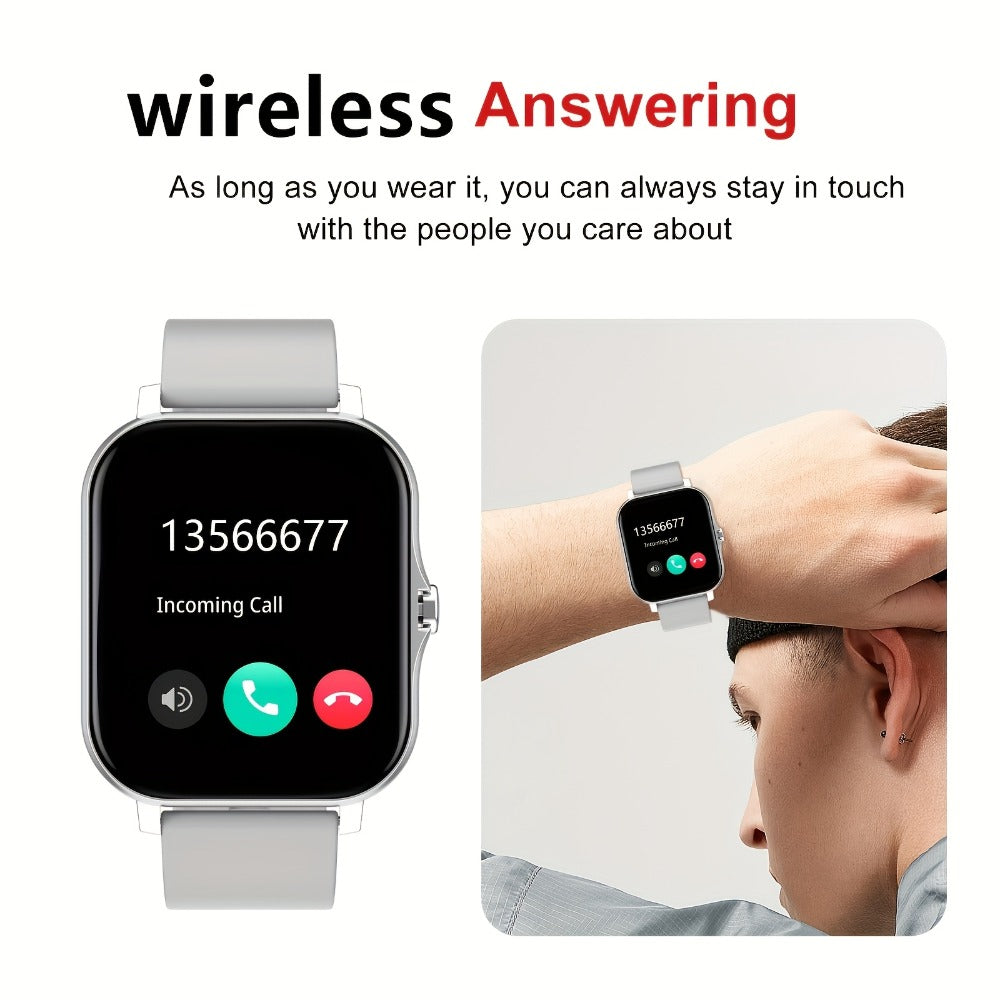Smartwatch Large Screen with Bluetooth Calling, Unisex Bluetooth, Message Reminder, Multiple Sport Modes, Heart Rate and Sleep Readouts
