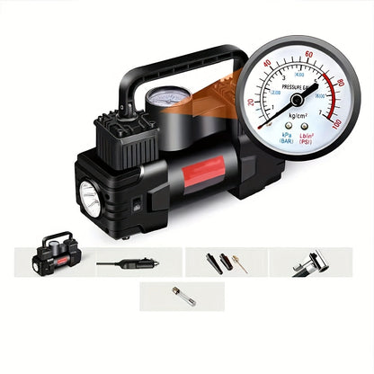 Dual-Cylinder Portable Tire Inflator with Pointer Gauge, Digital Gauge or Digital Display Options