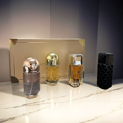 Perfume Gift Set for Women 4 Pieces – Mini Travel Fragrance Set Long Lasting, Unisex Cologne Spray Portable Gift Box for Mother's Day