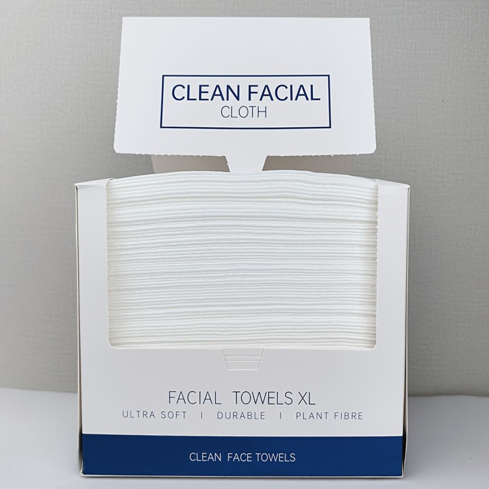 Extra Large Disposable Facial Cleansing Tissues 26×30cm – Thickened Ultra-Soft Cotton Wipes for Face Washing & Makeup Removal