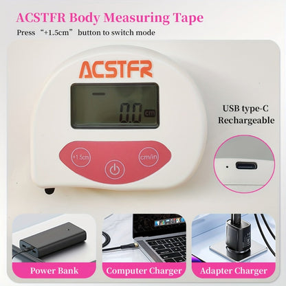 Digital Body Measuring Tape 60 Inch 150cm Smart Retractable Electronic Tape Measure for Entryways, Bedrooms and Living Spaces