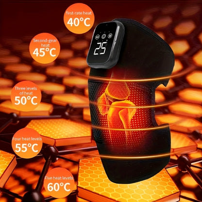 Knee Massager with Heat, 3-Level Heating Pad for Knee Pain, Joint & Warmth, Anti-Slip Breathable Knee Brace for Men & Women