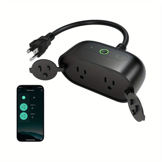Outdoor Indoor Smart WiFi Plug GHome WP7, Voice & App Control, Works with Alexa & Google Home, Timer Schedule