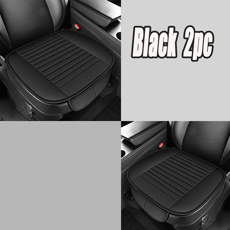 Backless Car Seat Cushion Two-Piece Front Pad Set with 52 x 50cm Size in Black, Beige or Gray