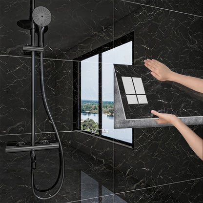 Peel and Stick Marble Wall Tiles – Self-Adhesive Backsplash Panels for Kitchen Bathroom Living Room