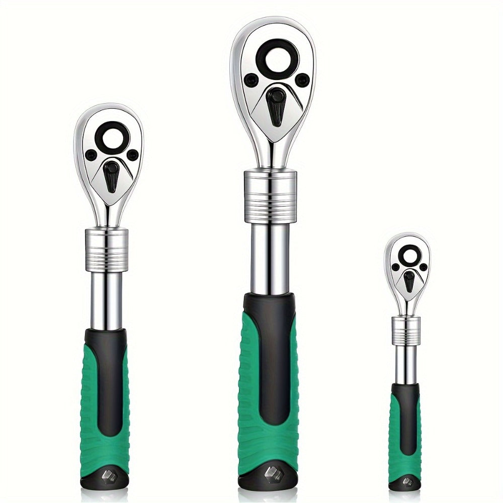 Three-Piece Ratchet Handle Set with 1/4, 3/8 and 1/2-Inch Drives, 72- or 24-Tooth Options Pictured