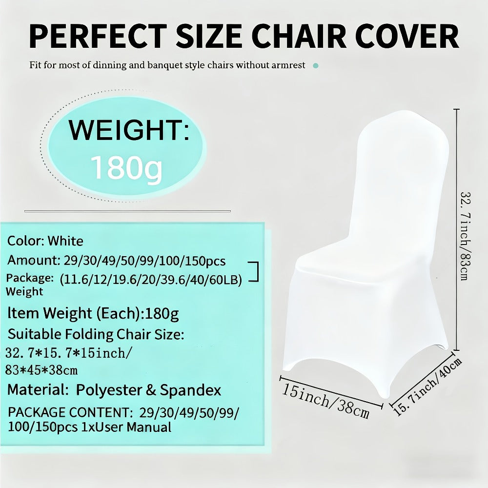 Spandex Chair Covers Bulk, Elastic Stretch Universal Fit Banquet Chair Protectors, Wedding Chair Covers for Weddings