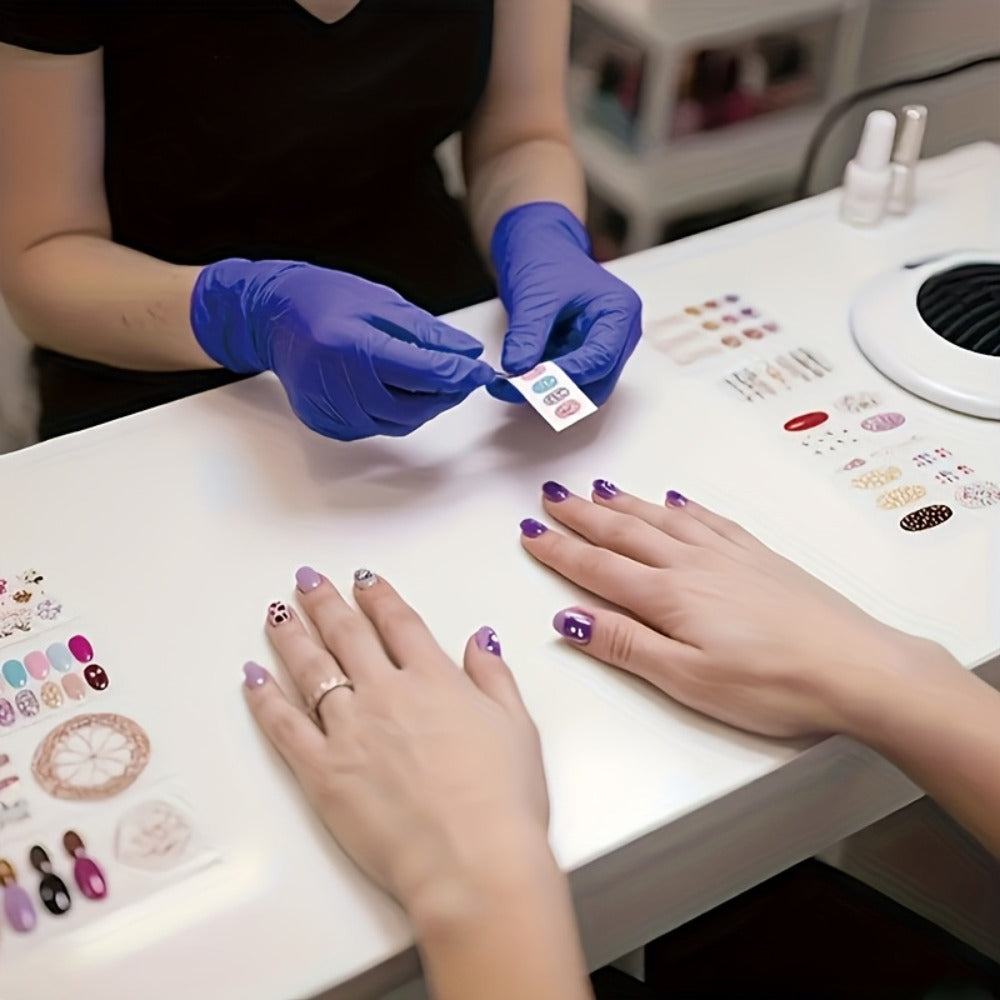 GTT Dark Purple Nitrile Disposable Gloves in 500-Piece Packs with Four Size Options from S to XL