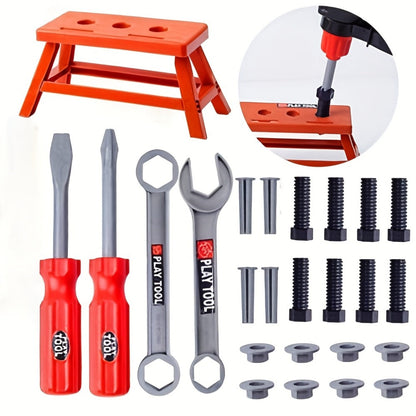 Kids Tool Set 38 Piece Pretend Play Construction Toy with the Listed Color, Size or Set Options for Everyday Use