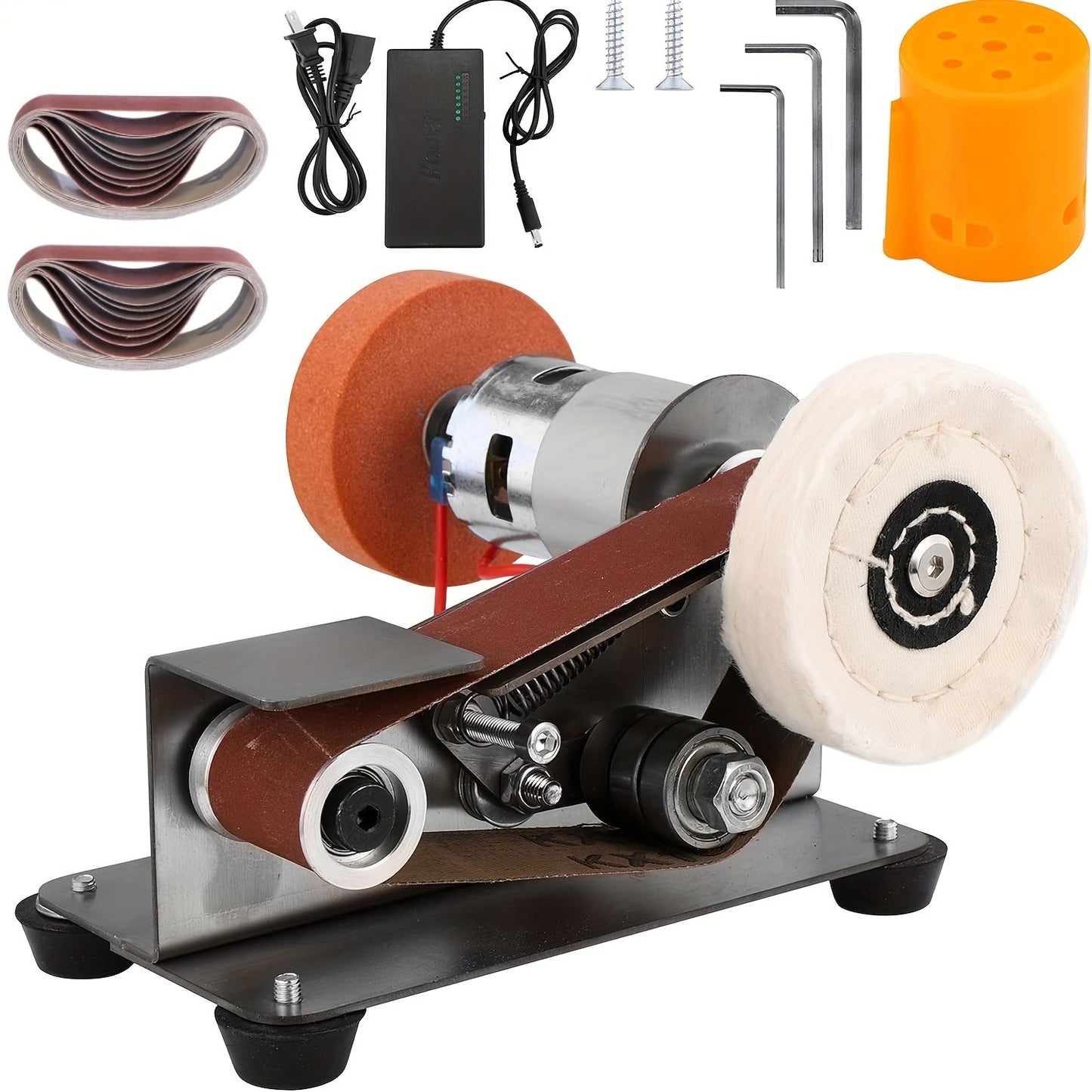 Electric Bench Grinder & Knife Sharpener - 15° Angle 7-Speed Tabletop Sanding Machine for Woodworking