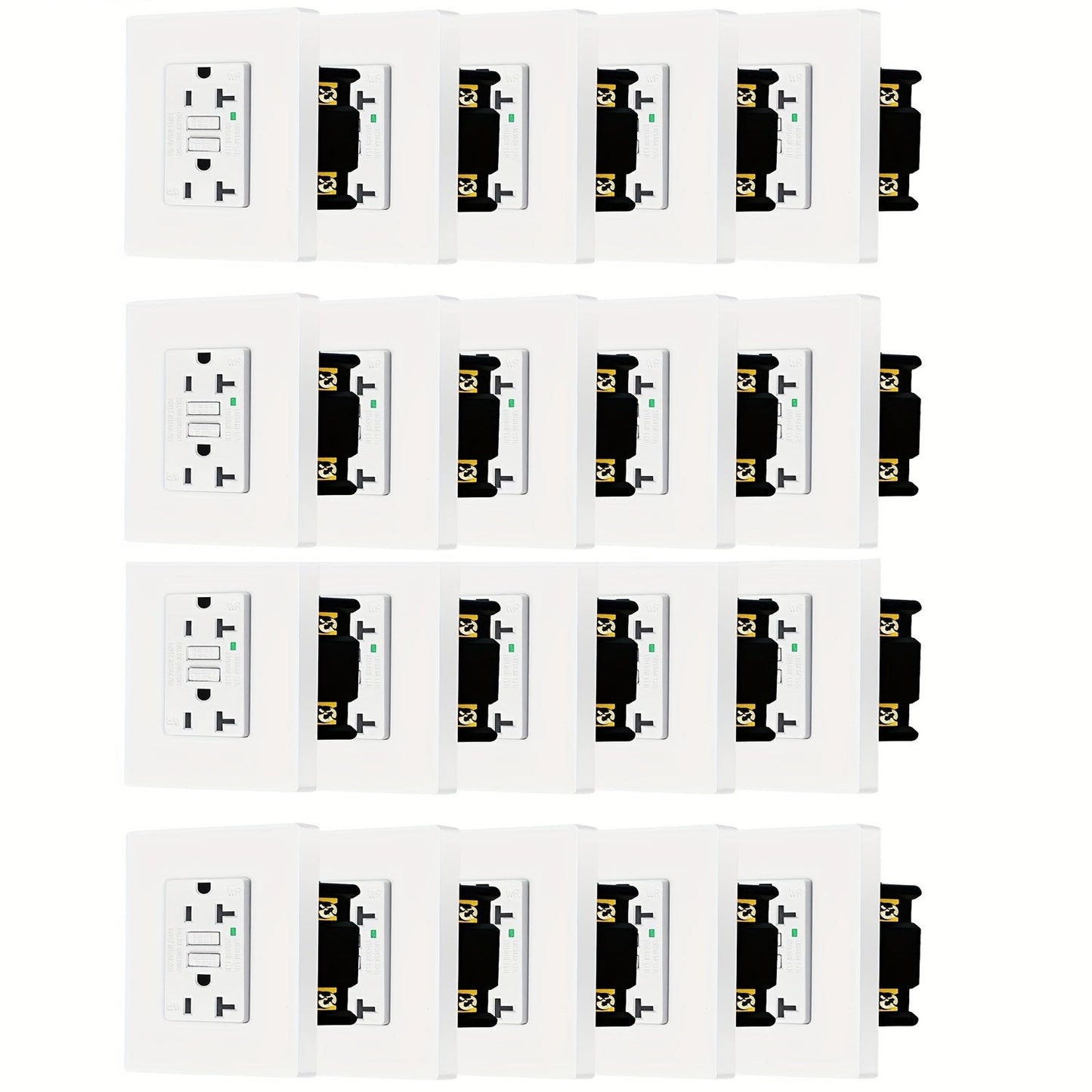 GFCI Outlet 20 Amp Tamper Resistant WR Weather Resistant with Wall Plate ETL Listed for Home Cooking, Dining and Outdoor Meals