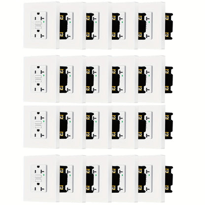 GFCI Outlet 20 Amp Tamper Resistant WR Weather Resistant with Wall Plate ETL Listed for Home Cooking, Dining and Outdoor Meals