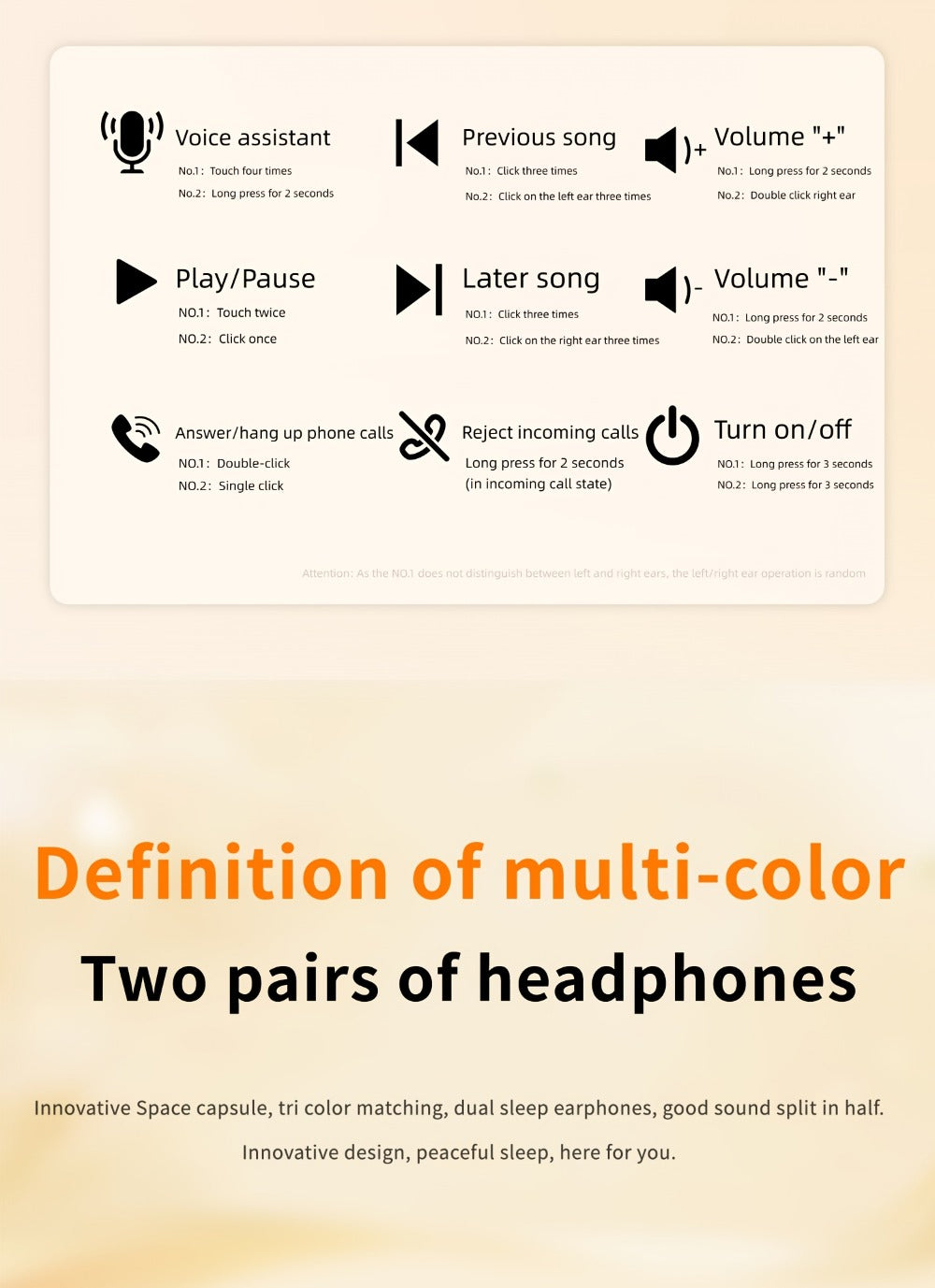 Wireless Earbuds Two-Pair Mini Sleep Set with Digital Display, Type-C Charging and Three Color Options