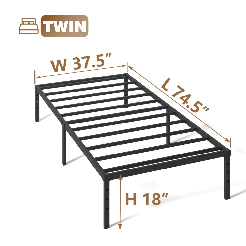 18-Inch Heavy-Duty Bed Frame, Mattress Support Frame for Bedroom Comfort and Support detail image - detail view 9