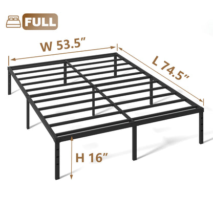 Bed Frame shown in the FULL, 16inch option