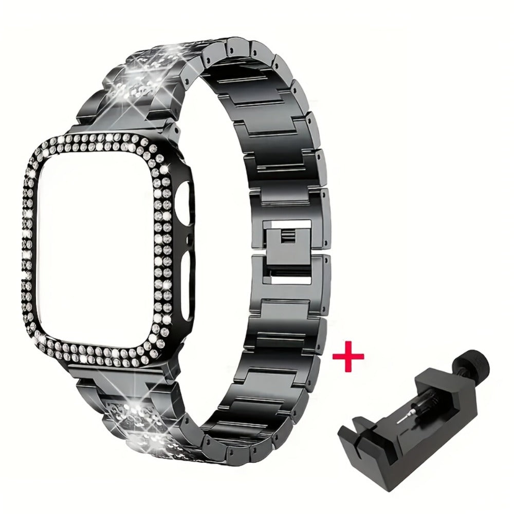 Diamond Apple Watch Case & Strap Set for an Everyday Personal Care Routine, with the Listed Configuration