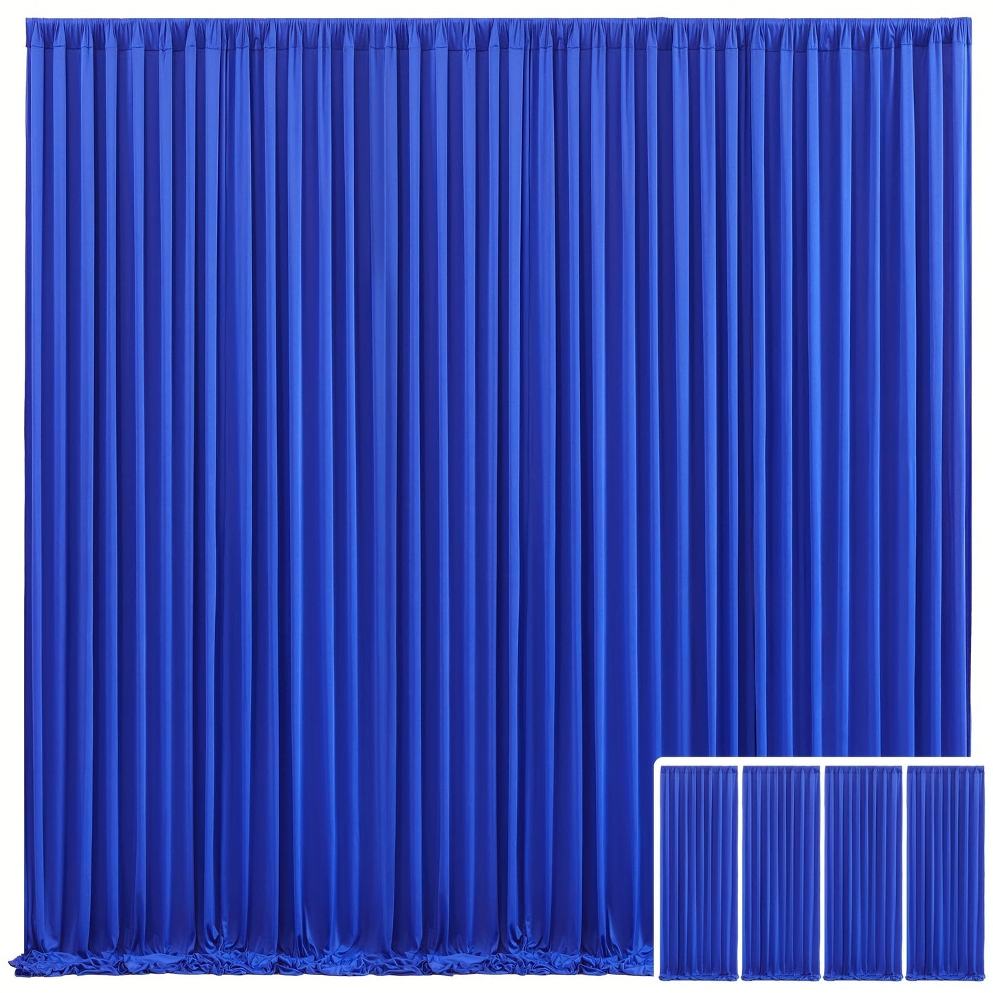 Backdrop Curtains 4 Pack 59x118 Inch, Wrinkle-Resistant Non-Transparent Party Decoration Fabric with Pole Pocket