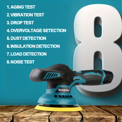 Cordless Car Polisher 5-Inch 8-Speed up to 5000 RPM with Battery for Car Detailing Scratch Removal Paint Correction
