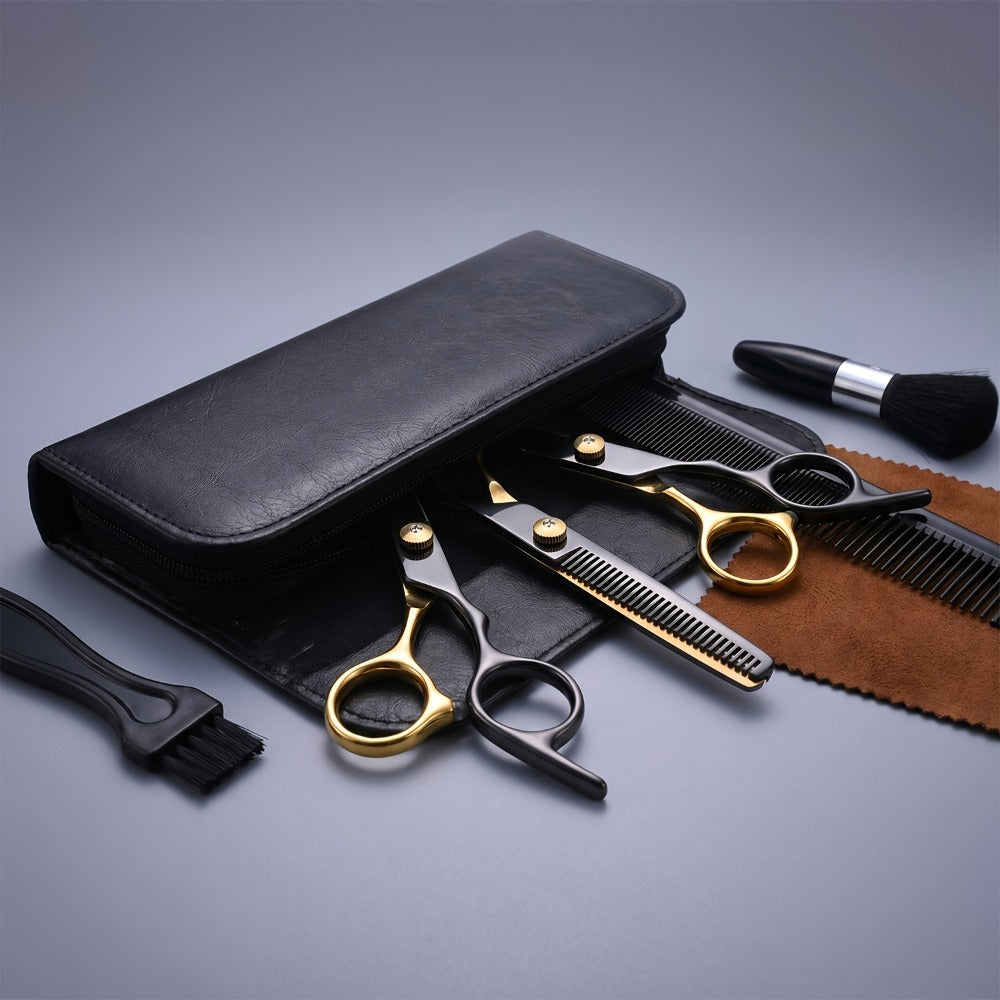 Hair Cutting Scissors Kit 13 Piece – Professional Barber Shears Set with Thinning Shears, Blending Scissors & Accessories