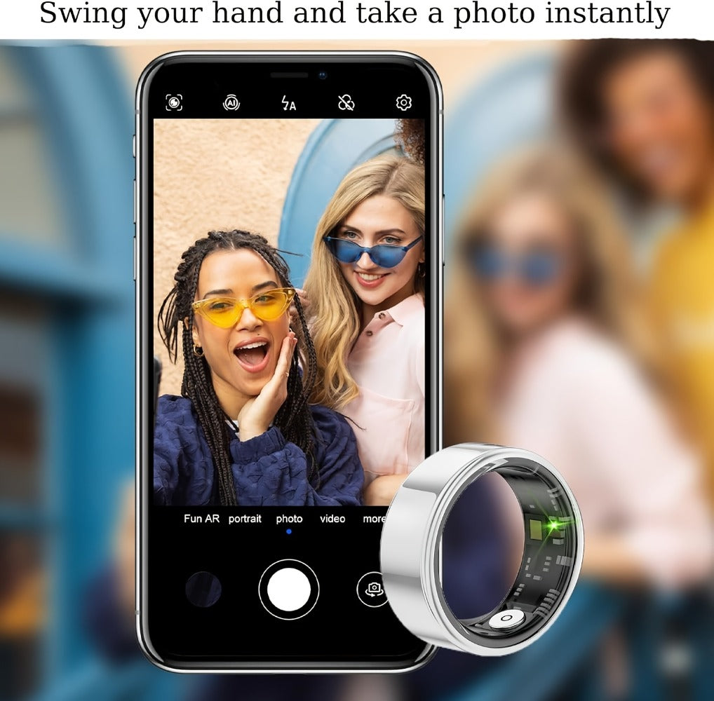 Smart Ring Fitness & Health Tracker for Men & Women, Heart Rate, Sleep, Steps, Calories, Body Temp & HRV Monitoring