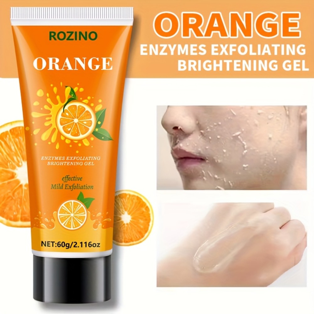 Orange Enzyme Cleansing Gel 60g Aloe Vera Hyaluronic Acid Vitamin C Gentle Exfoliating Deep Pore Cleansing Brightening Moisturizing Face