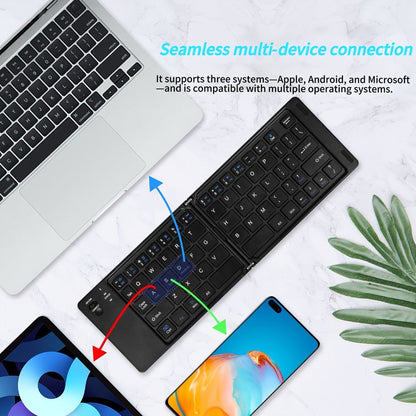 7.3mm Ultra-Slim Magnetic Wireless Keyboard Rechargeable Foldable Compact Bluetooth Keyboard for an Everyday Personal Care Routine